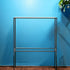 36" Clear and Black Glass Console Table