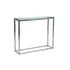 Geo Rectangle Clear Glass and Chrome Console Table