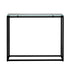 36" Clear and Black Glass Frame Console Table