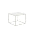 20" Silver And White Square End Table