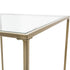 22" Gold And Clear Glass End Table