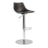 32" Black And Silver Steel Swivel Low Back Bar Height Bar Chair