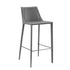 30" Gray Steel Low Back Bar Height Bar Chair