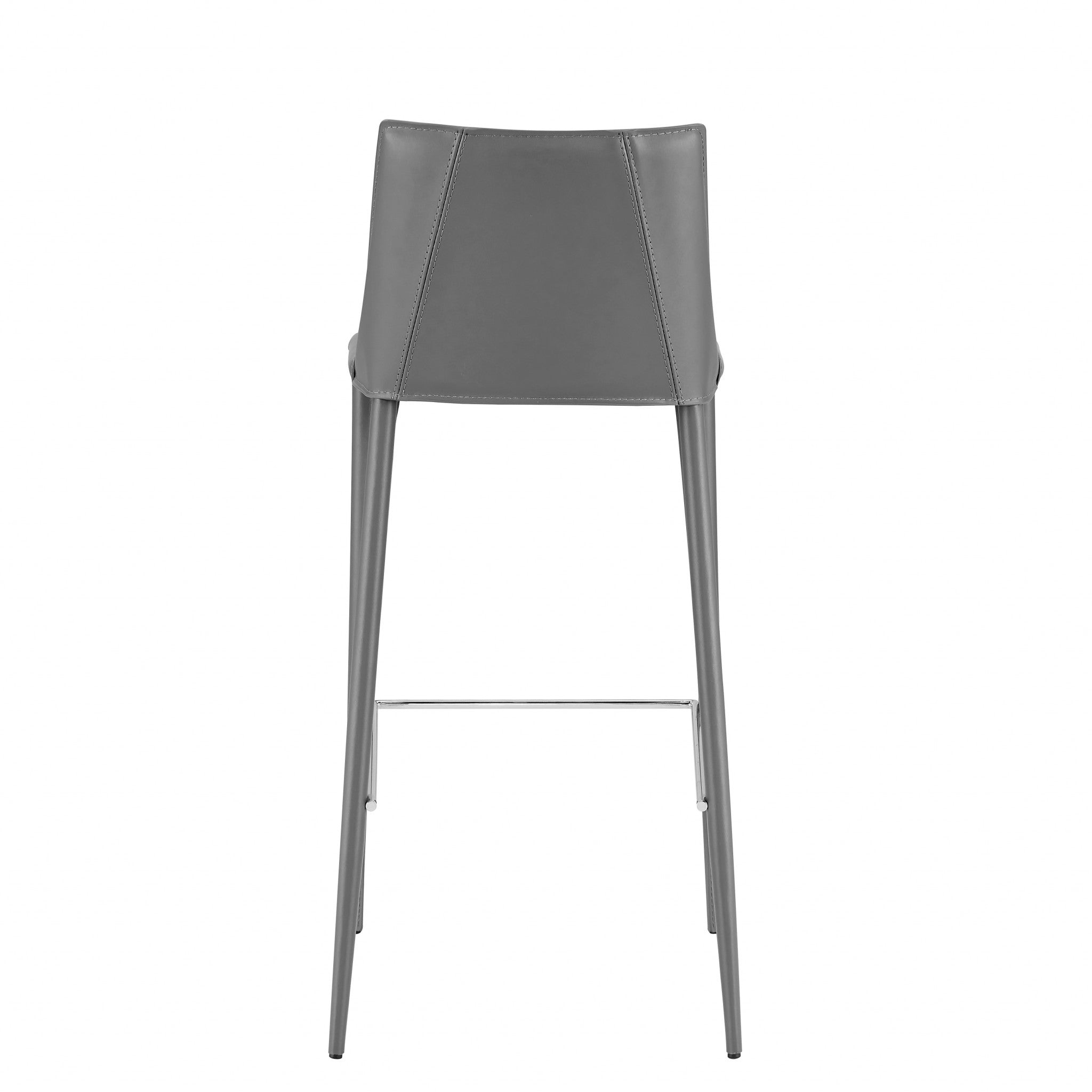 30" Gray Steel Low Back Bar Height Bar Chair