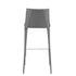 30" Gray Steel Low Back Bar Height Bar Chair