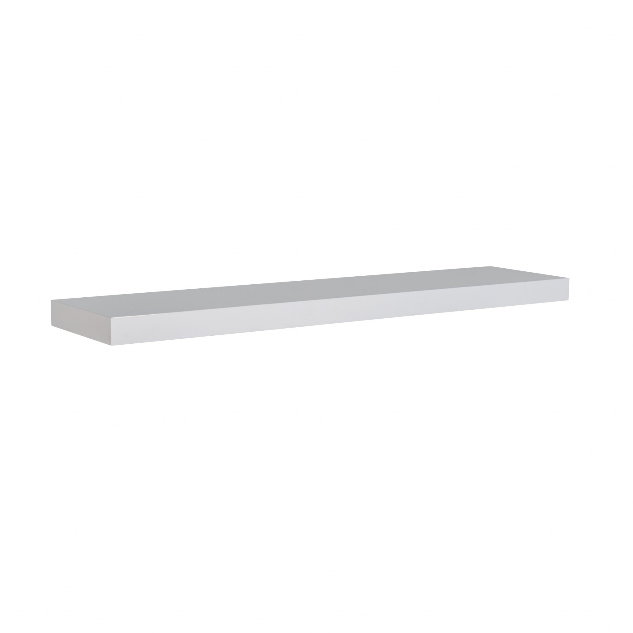 43" White Wooden Wall Mounted Floating Shelf