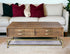 Brown and Gold Storage Coffee Table