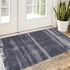 2' x 3' Shades of Gray Brushstokes Washable Floor Mat