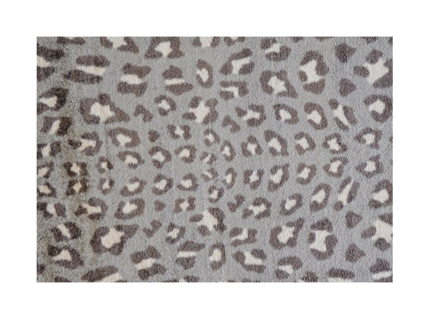 2' x 3' Gray and Brown Cheetah Washable Floor Mat