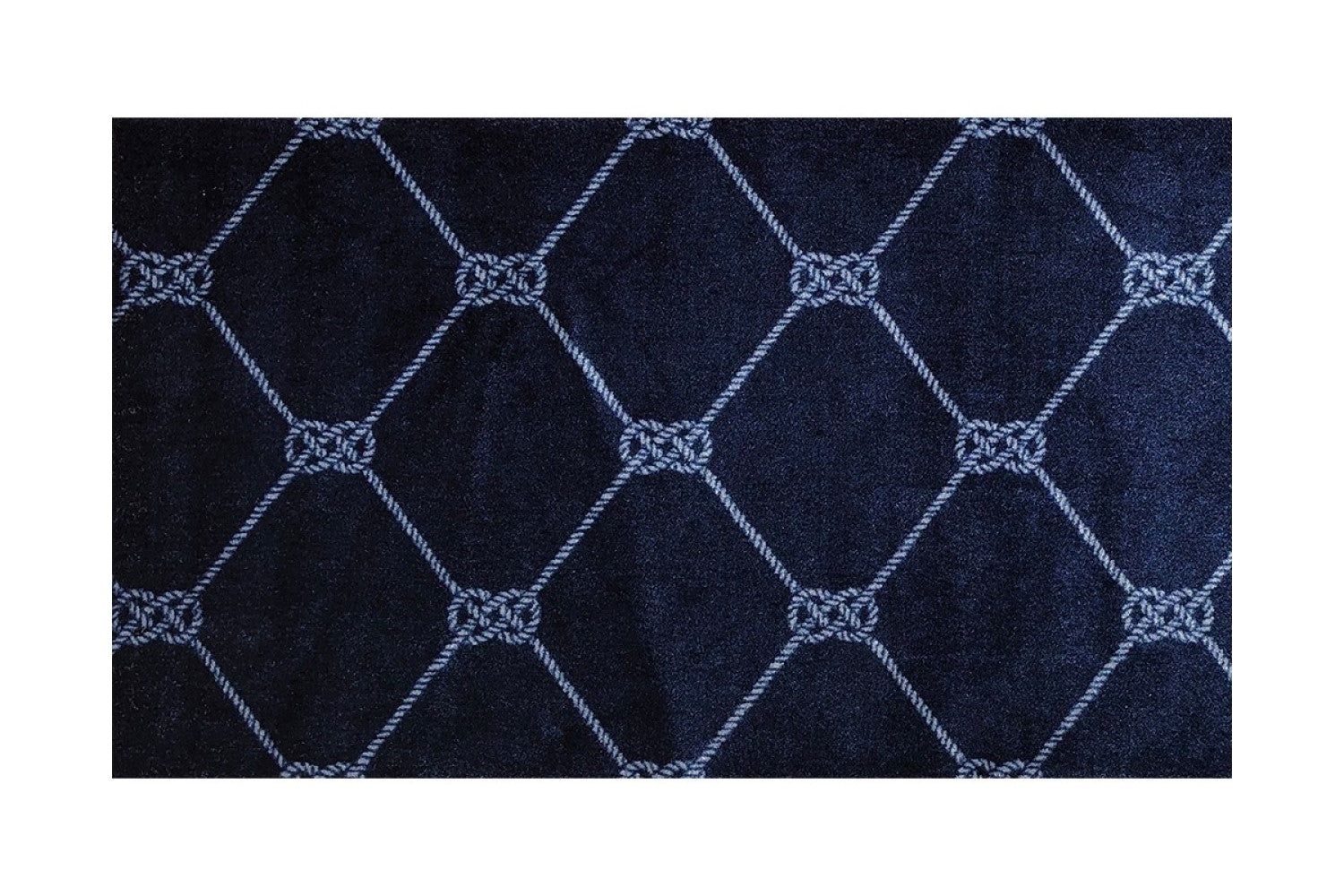 2' x 3' Navy Nautical Knots Washable Floor Mat