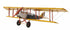 8" Yellow Red And Gray Metal Hand Painted AirPlane