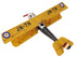 8" Yellow Red And Gray Metal Hand Painted AirPlane