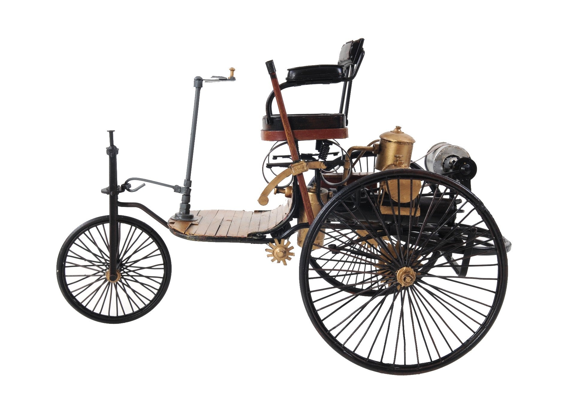 c1886 Three Wheeled Mercedes Benz Motor Car Sculpture