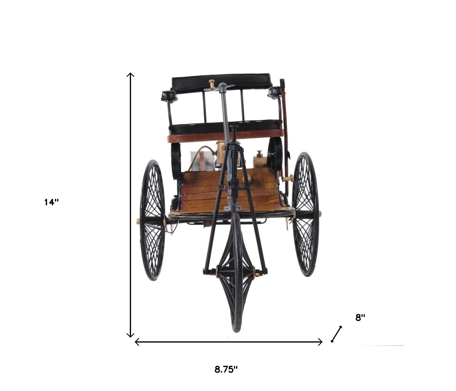 c1886 Three Wheeled Mercedes Benz Motor Car Sculpture