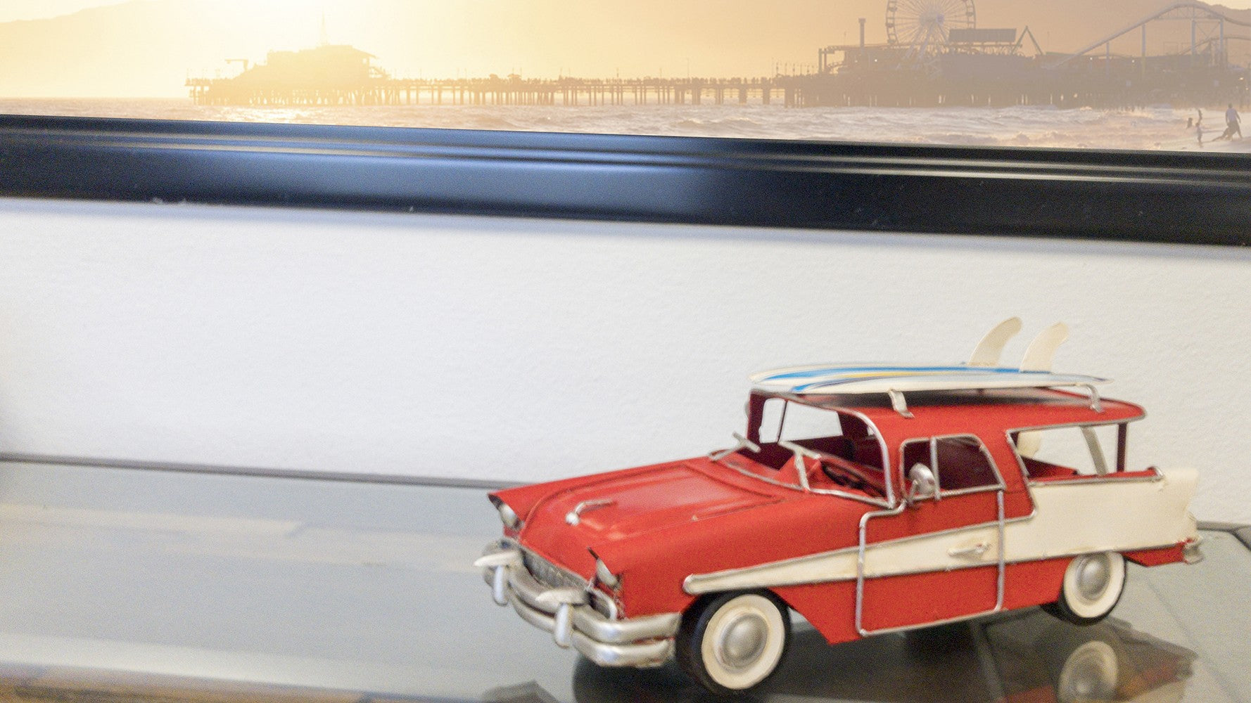 c1957 Red Ford Country Squire Station Wagon Sculpture