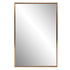 Antiqued Brushed Brass Rectangular Wall Mirror