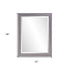 Warm Gray Faux Wood Rectangle Mirror