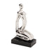 Modern Silver and Black Ustrasana Yoga Sculpture