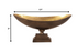 Rustic Bronze Oblong Footed Centerpiece Bowl