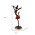 Bronze Figurine of an African Dancer in Red Dress