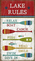 Vintage Boat Oars Lake Rules Wall Art