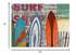 Vintage Surfboard Trio Beach Scene Wall Art