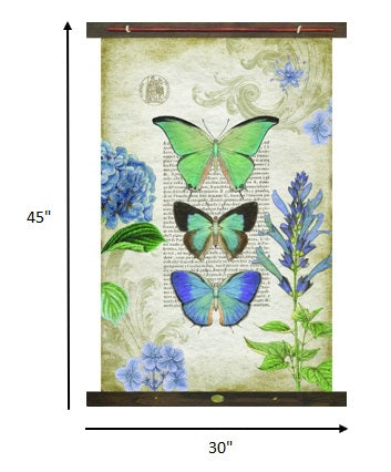 Three Vibrant  Butterflies XL Tapestry Wall Décor