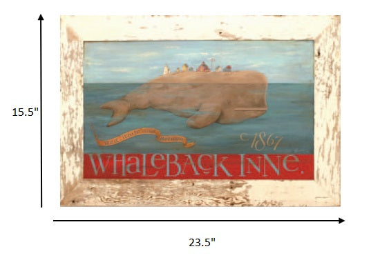 Vintage Nautical Whale Back Inne Wall Art