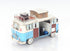 6" Blue And White Metal Volkswagen Bus Sculpture