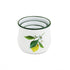 Set of 3 Lemon White Enamel Metal Canisters