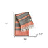 Peach and Dark Grey Striped Design Turkish Beach Blanket