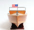 15" Natural Manufactured Wood Boat Sculpture