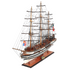 32" Black and White Amerigo Vespucci Boat Hand Painted Decorative Boat