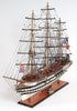 32" Black and White Amerigo Vespucci Boat Hand Painted Decorative Boat