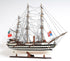 32" Black and White Amerigo Vespucci Boat Hand Painted Decorative Boat