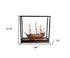 32" Wood Brown HMS Victory Hand Painted Decorative Boat and Case