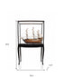 30" Wood Brown HMS Victory Medium Open Front Display Case Boat Hand Painted Decorative Boat