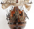 33" Wood Brown Solei Royal Boat Hand Painted Decorative Boat