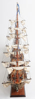 33" Wood Brown Solei Royal Boat Hand Painted Decorative Boat