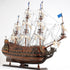 33" Wood Brown Solei Royal Boat Hand Painted Decorative Boat