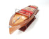 8" Brown Manufactured Wood Hand Painted Decorative Boat