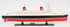 11" Black and Red SS France Boat Hand Painted Decorative Boat