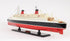 11" Black and Red SS France Boat Hand Painted Decorative Boat