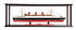 16" Black and Red RMS Queen Mary Medium Display Case Boat Hand Painted Decorative Boat