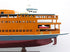 11" Maroon Staten Island Ferry Boat Hand Painted Decorative Boat