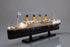 13" Black and White 1912 RMS Titanic Lights Boat Hand Painted Decorative Boat