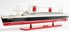 9" Black and Red SS United States 1952 Boat Hand Painted Decorative Boat