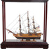 50" Wood Brown 1797 USS Constitution Hand Painted Boat with Case