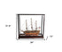 32" Wood Brown 1797 USS Constitution Hand Painted Decorative Boat with Case