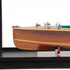 15" Wood Brown c1928 Chris Craft Triple Cockpit Hand Painted Boat with Case